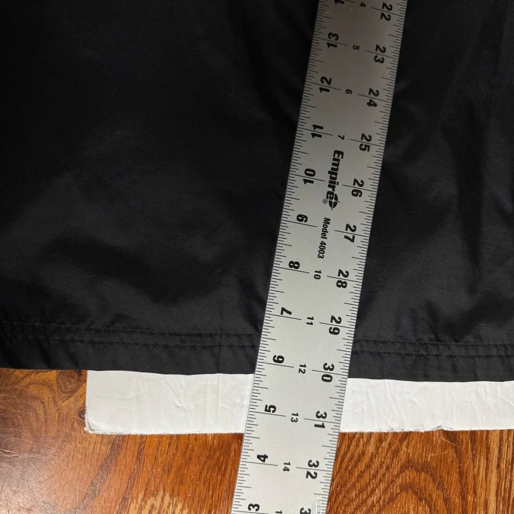 Adidas Mens Windbreaker Jacket Black White Colorblock Hooded Mesh Lined Large